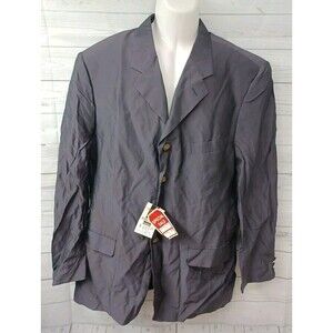 Vtg Turbulence Simon Sebag Blazer Mens Sport Coat Purple Sz 46